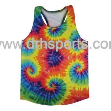 Tie Dye Running Racerback Tank Track Singlet Manufacturers, Wholesale Suppliers in USA